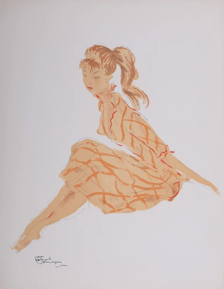 Lithographie Domergue - La Parisienne : Cathie, 1956