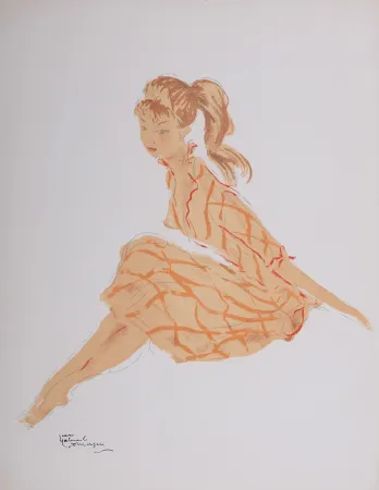 Lithographie Domergue - La Parisienne : Cathie, 1956