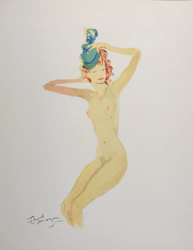 Lithographie Domergue - La Parisienne : Elvire, 1956