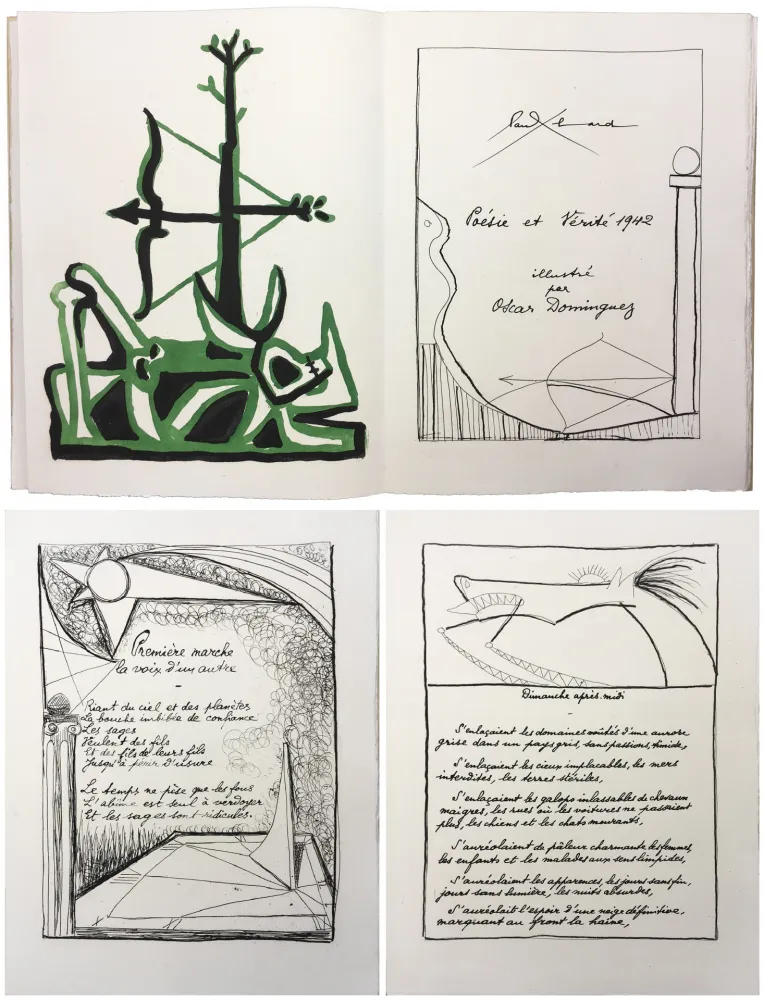 Illustriertes Buch Dominguez - Paul Éluard : POÉSIE ET VÉRITÉ 1942. 31 gravures originales (1947).