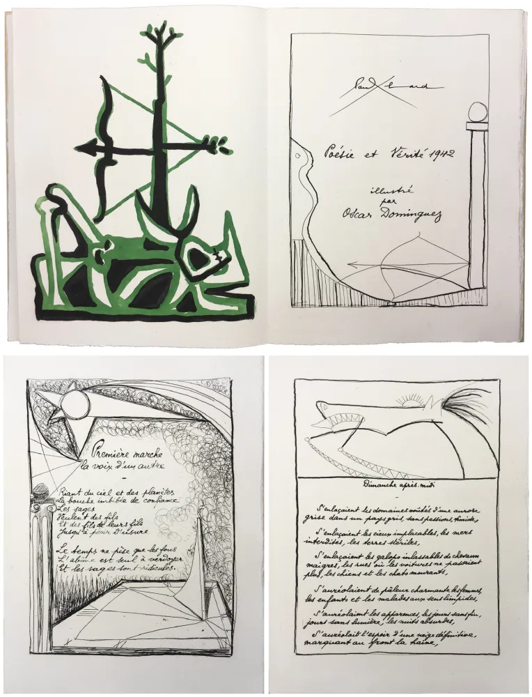 Illustriertes Buch Dominguez - Paul Éluard : POÉSIE ET VÉRITÉ 1942. 31 gravures originales (1947)