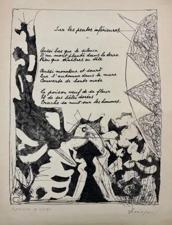 Radierung Und Aquatinta Dominguez - Sur les penles inférieures