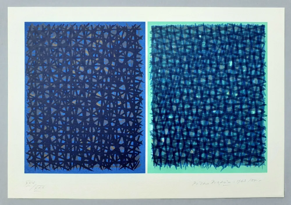 Siebdruck Dorazio - A verde B blu