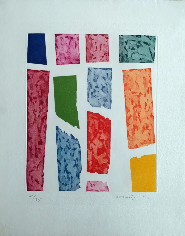 Radierung Dorazio - Composizione 1