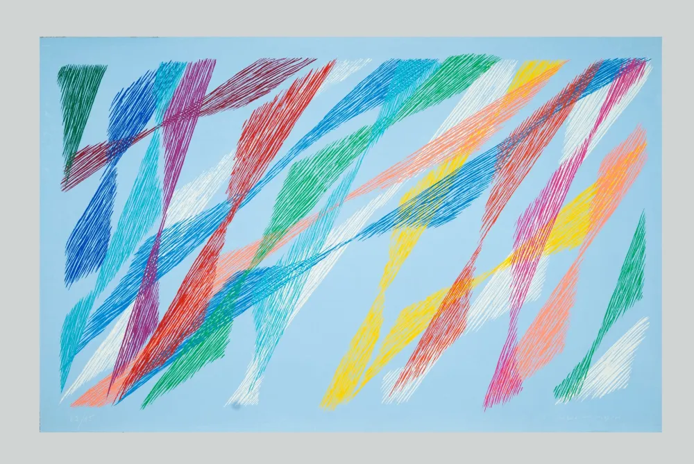 Siebdruck Dorazio - Composizione azzurra