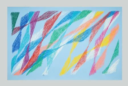 Siebdruck Dorazio - Composizione azzurra