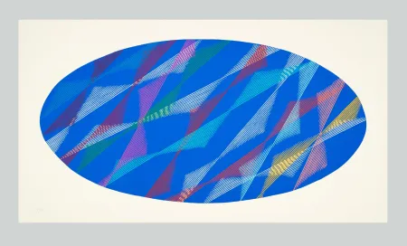 Siebdruck Dorazio - Ellisse blu