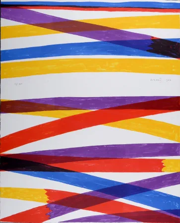 Lithographie Dorazio - Senza Titolo - Hand-signed