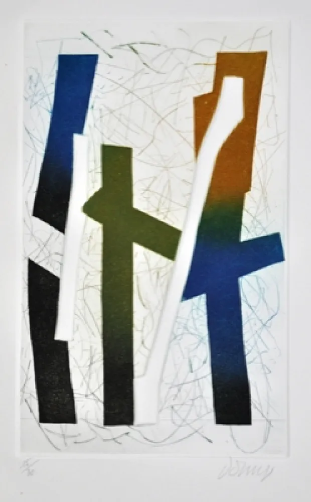 Aquatinta Dorny - Visage d'ombre 3