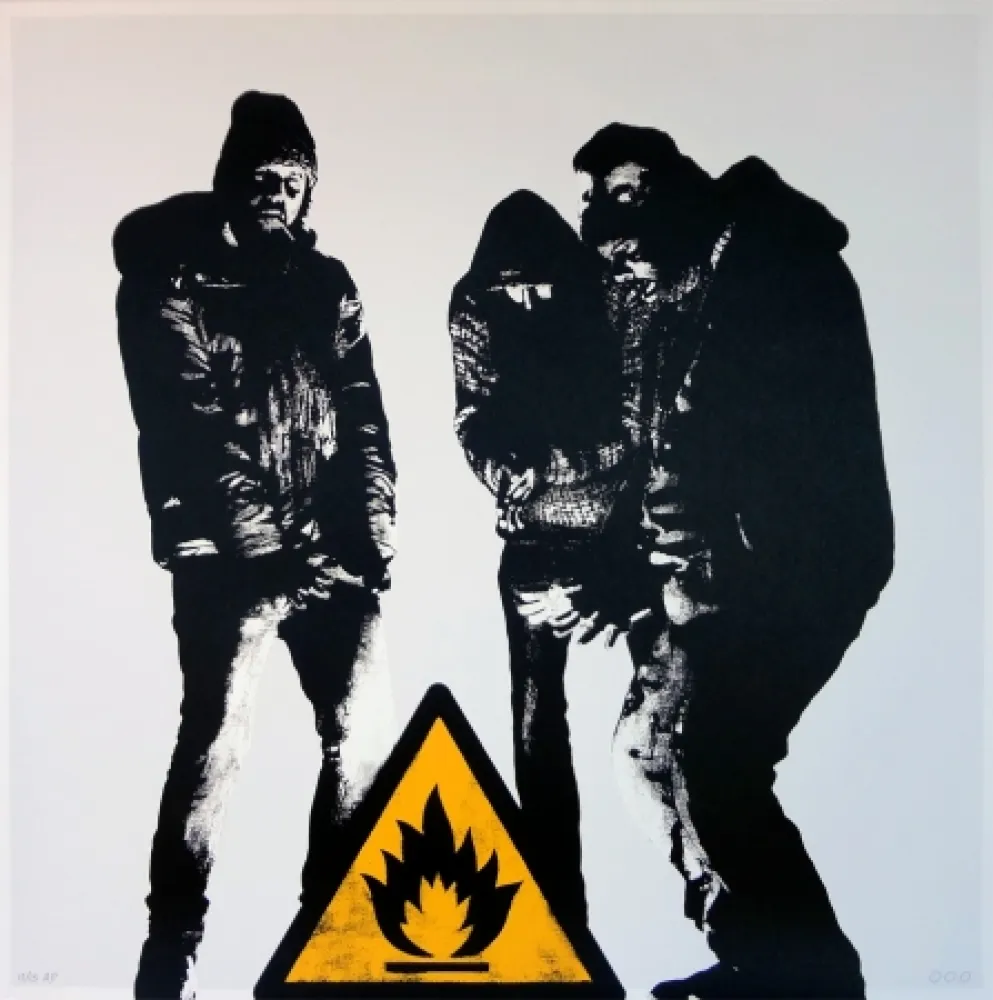 Siebdruck Dot Dot Dot - Bumfire (white - AP)