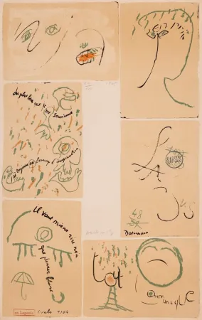 Radierung Dotremont - Litho-mots