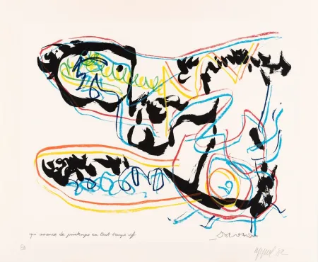 Siebdruck Dotremont - Qui avance