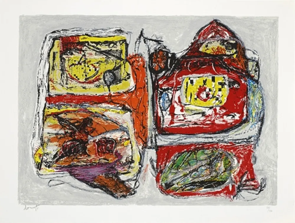 Lithographie Doucet - Rivages-visages-paysages du Sepik