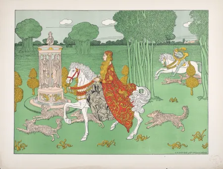 Lithographie Doudelet - La Châtelaine, 1897