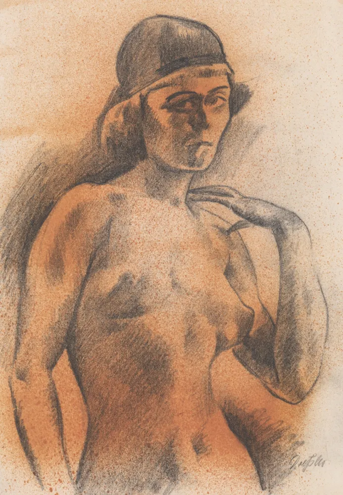 Keine Technische Dressler - Weiblicher Akt mit Kopfbedeckung