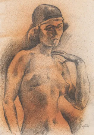 Keine Technische Dressler - Weiblicher Akt mit Kopfbedeckung