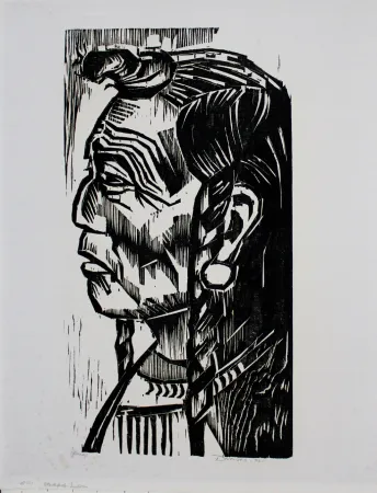 Holzschnitt Drewes - Blackfoot