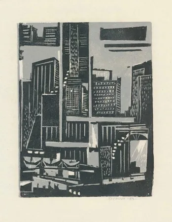 Holzschnitt Drewes - New York