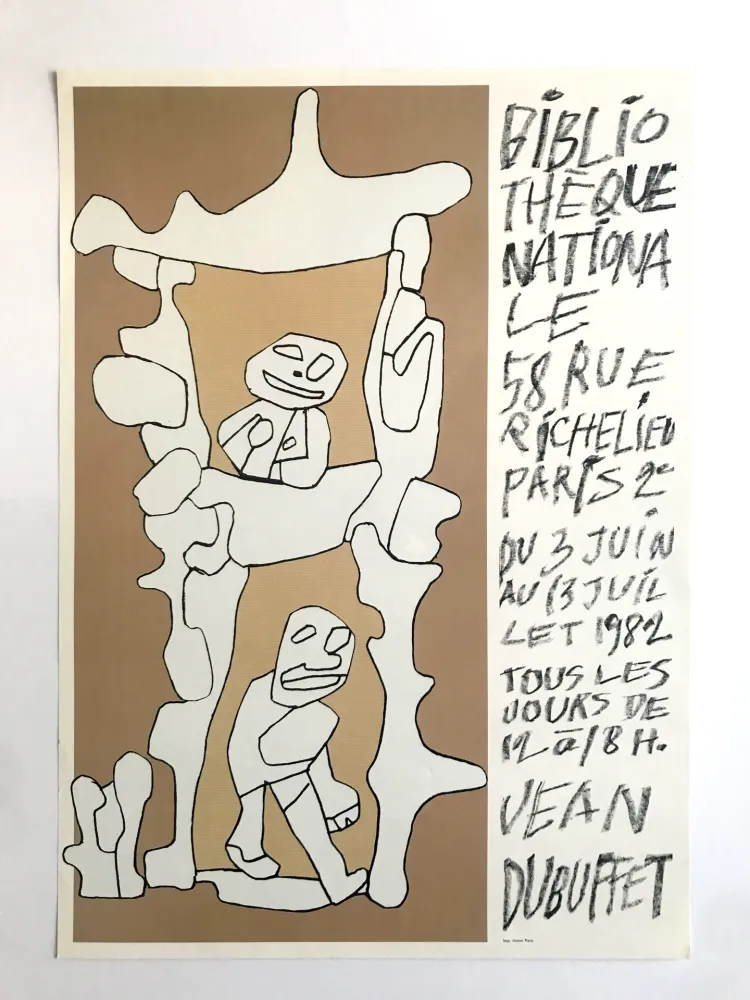 Plakat Dubuffet - Bibliothèque nationale - Site Richelieu