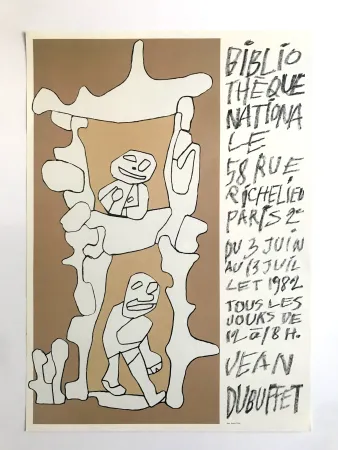 Plakat Dubuffet - Bibliothèque nationale - Site Richelieu