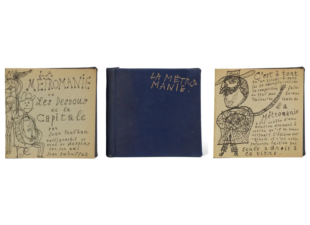 Illustriertes Buch Dubuffet - Jean PAULHAN : LA MÉTROMANIE ou les dessous de la capitale. Calligraphié et orné de dessins par son ami Jean Dubuffet (1950)