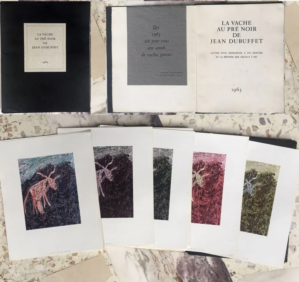 Illustriertes Buch Dubuffet - LA VACHE AU PRÉ NOIR DE JEAN DUBUFFET. 1963.