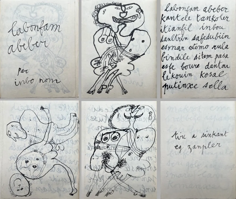 Illustriertes Buch Dubuffet - LABONFAM ABEBER PAR INBO NOM (1950)
