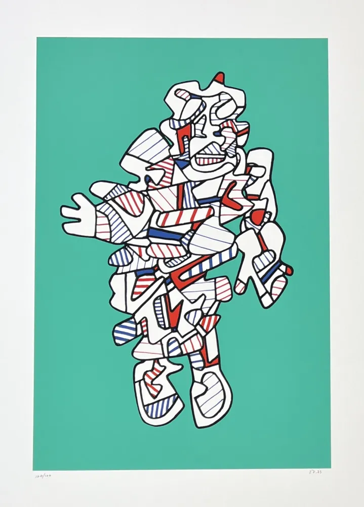 Siebdruck Dubuffet - Protestator, from Présences fugaces series