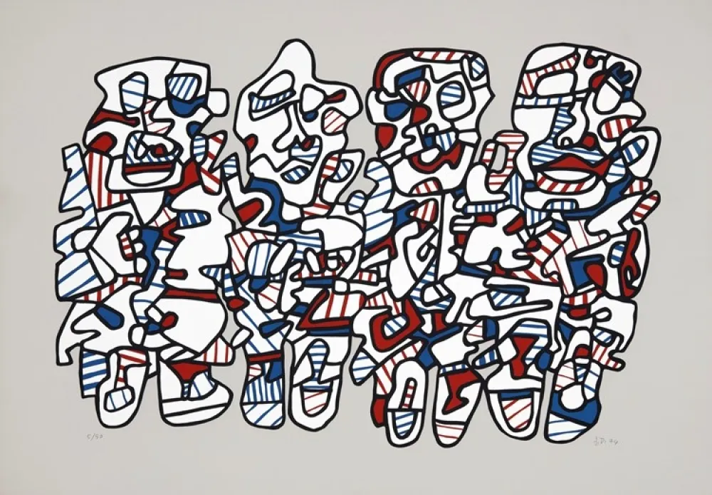 Siebdruck Dubuffet - Quatre personnages