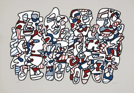 Siebdruck Dubuffet - Quatre personnages