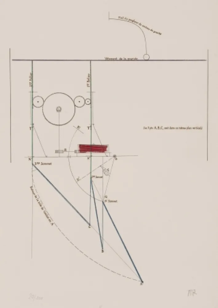 Radierung Duchamp - Combat de boxe