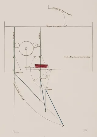 Radierung Duchamp - Combat de boxe