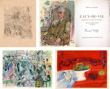Illustriertes Buch Dufy - Héron de Villefosse : EAUX DE VIE (11 pochoirs de Raoul Dufy) 1954