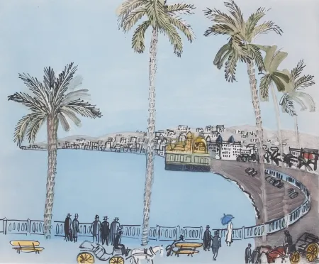 Aquatinta Dufy - La baie des Anges a Nice