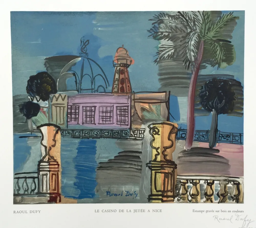 Holzschnitt Dufy - Le Casino de la Jetée a Nice