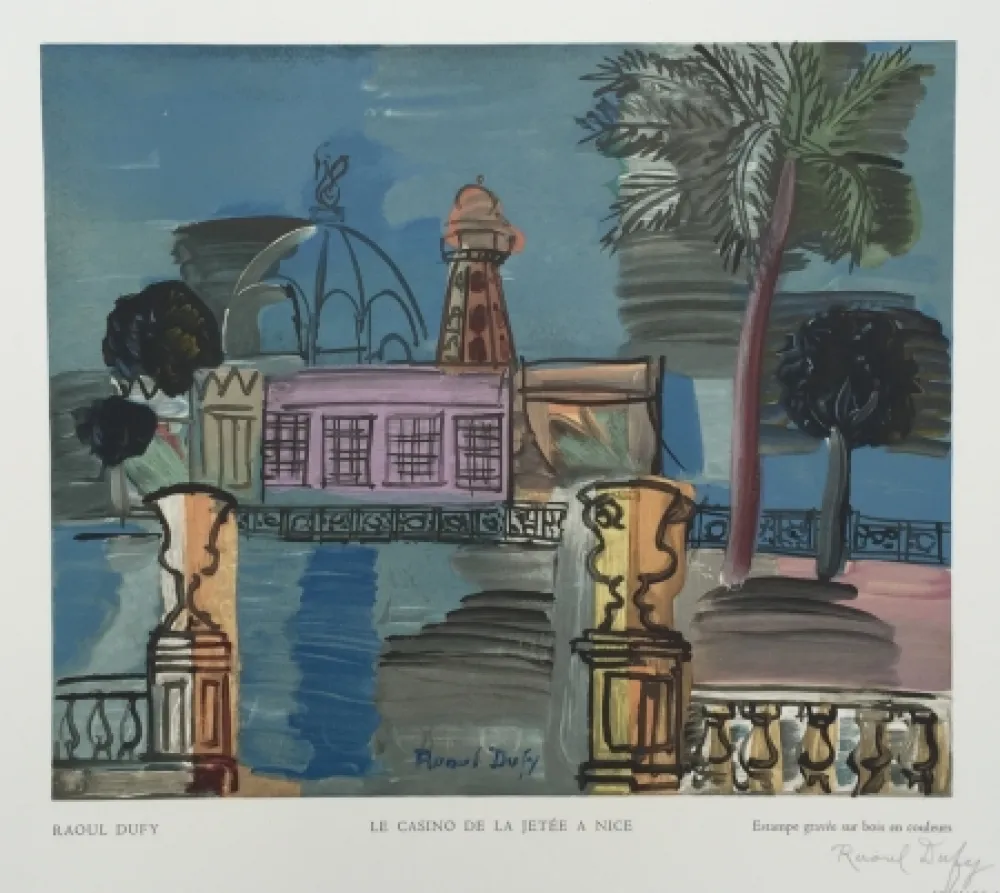 Holzschnitt Dufy - Le Casino de la Jetée à Nice
