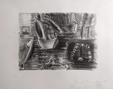 Lithographie Dufy - Voiliers et papillons