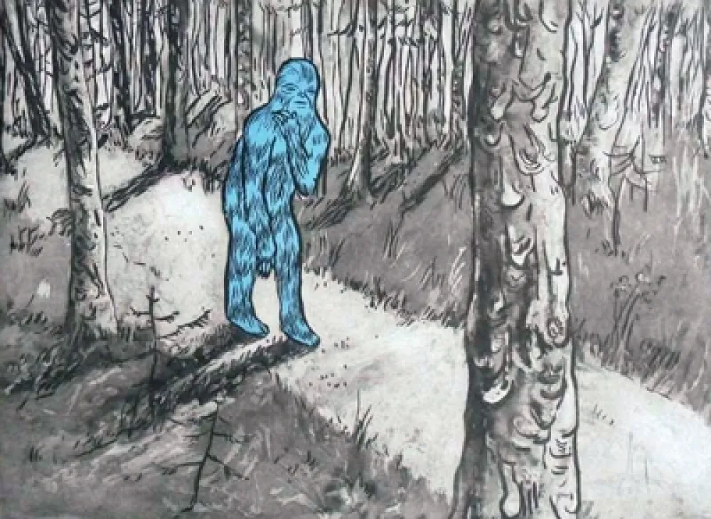 Radierung Und Aquatinta Düne - Garberg