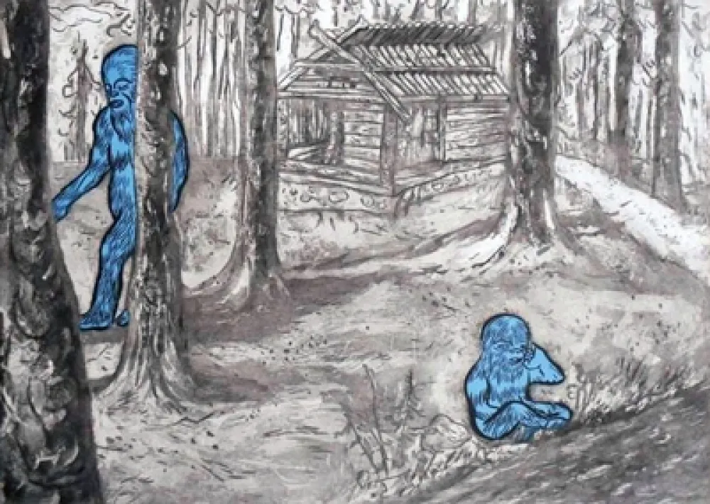 Radierung Und Aquatinta Düne - Morstuga