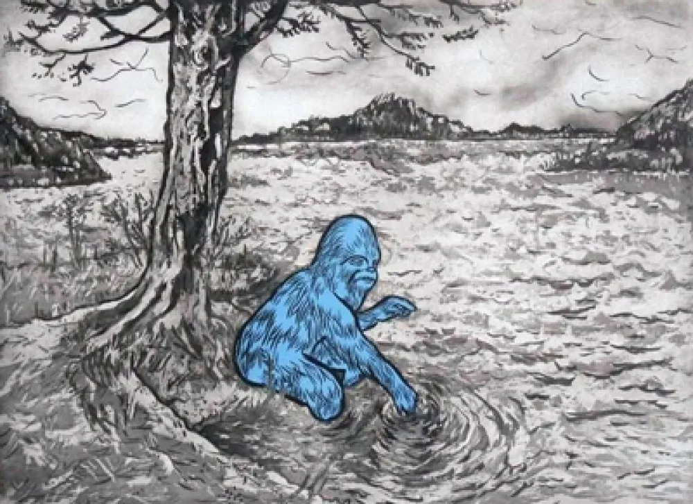 Radierung Und Aquatinta Düne - Spjutmo