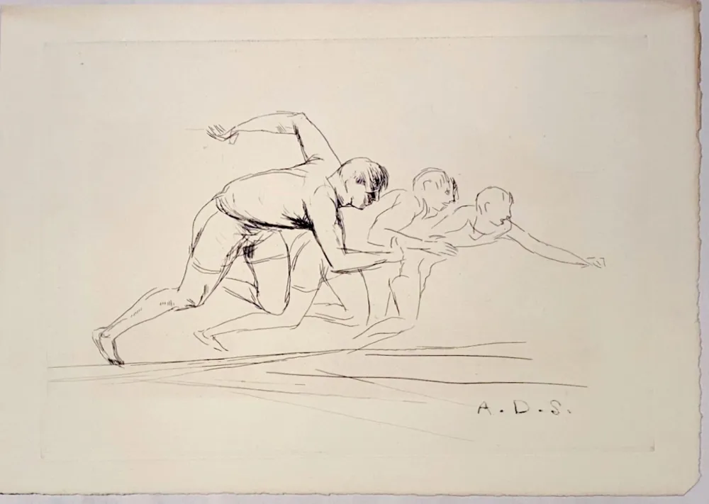 Stich Dunoyer De Segonzac - Départ de course de 100 mètres,