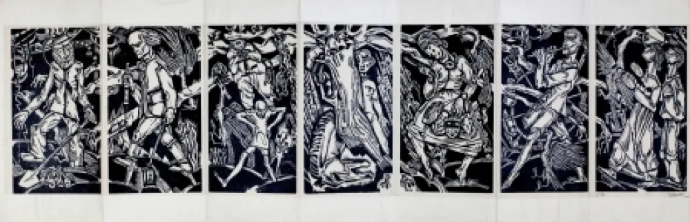 Holzschnitt Eekman - Dooddans in zeven tempo's (Dance of Death in Seven Mouvements)) 