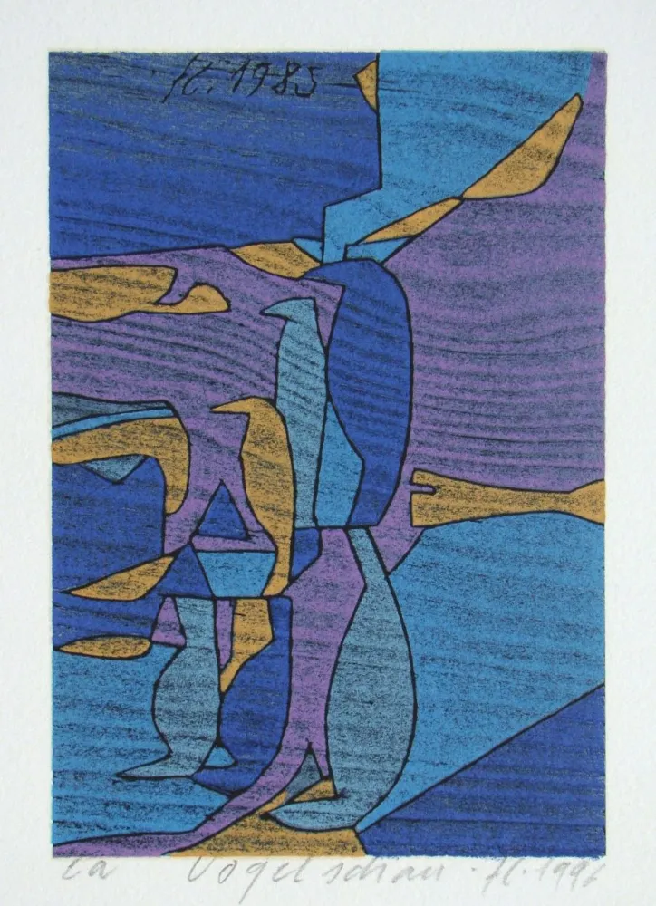 Holzschnitt Eggenschwiler - Vogelschau