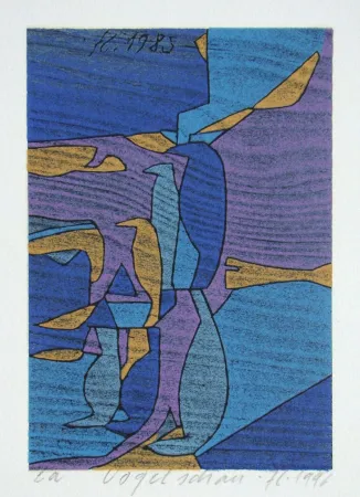 Holzschnitt Eggenschwiler - Vogelschau