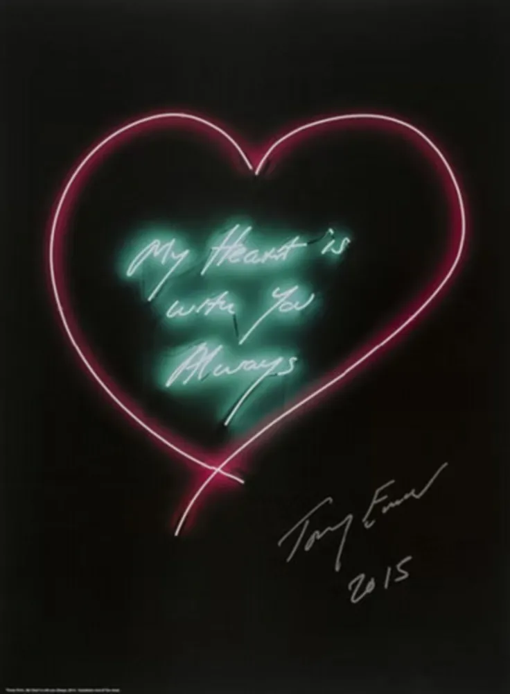 Lithographie Emin - Framed My Heart Is With You Always