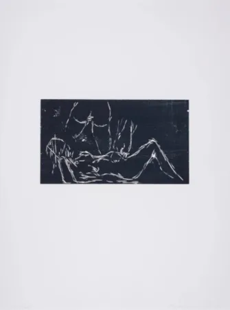 Holzschnitt Emin - Laying Back