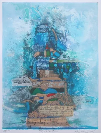 Stich Engel - DISCRETION -Technique mixte originale signée