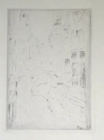 Kaltnadelradierung Ensor - Lady Godiva