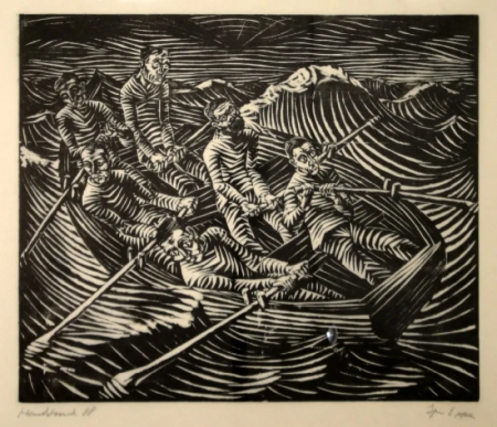 Holzschnitt Epper - Rettungsboot I