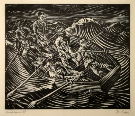 Holzschnitt Epper - Rettungsboot I